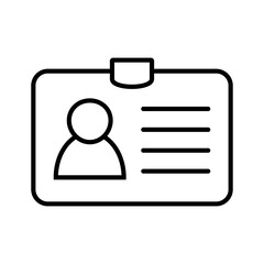 Id card icon. Id card badge icon. Identification card, driver's license icon. Vector illustration.