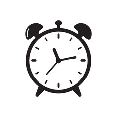 Fototapeta na wymiar Alarm clock icon vector illustration, retro alarm clock.