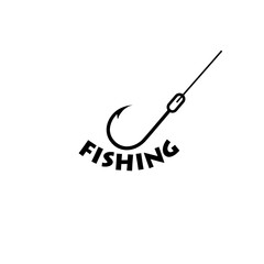  Fishing word icon isolated on white background.  