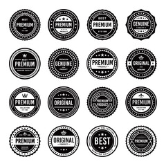 Classic Vintage Retro Premium Vector Badge, Emblem, Logo, Label, Sticker, Stamp, Symbol, Seal, Banner Frame Collection Set