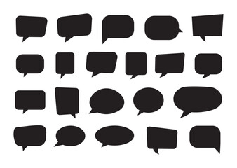 set of speech bubbles. chat and comment icon collection. symbol vector illustration