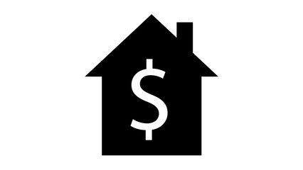 home price icon isolated on background