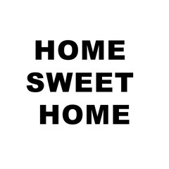 Home Sweet Home - Typography poster. Handmade lettering print.
