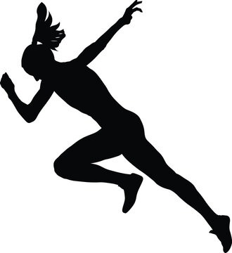 recommend clip art: start running faster woman sprinter runner