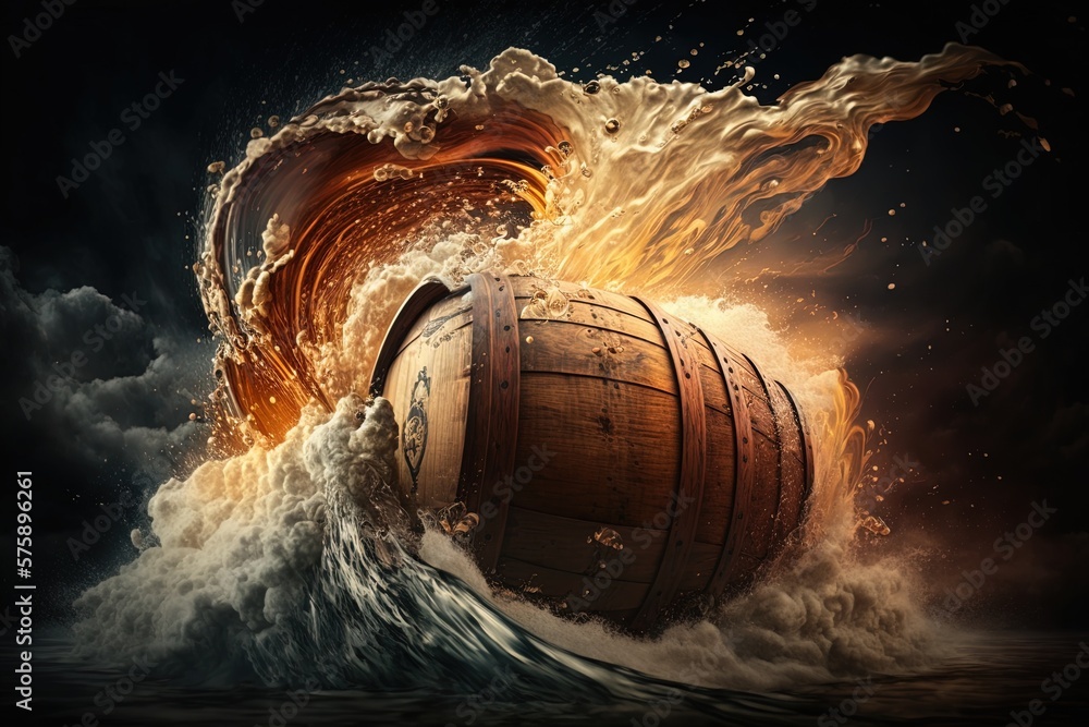 Poster barrel loaded with thunderous potential generative ai