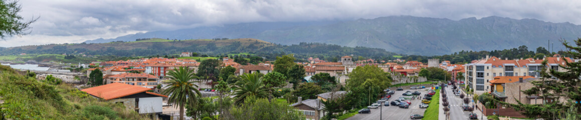 Obraz premium Panorama of the ancient city of Llanes, Spain