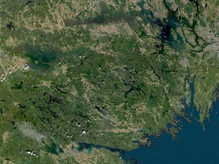 Sodermanland, Sweden. Low-res satellite. No legend