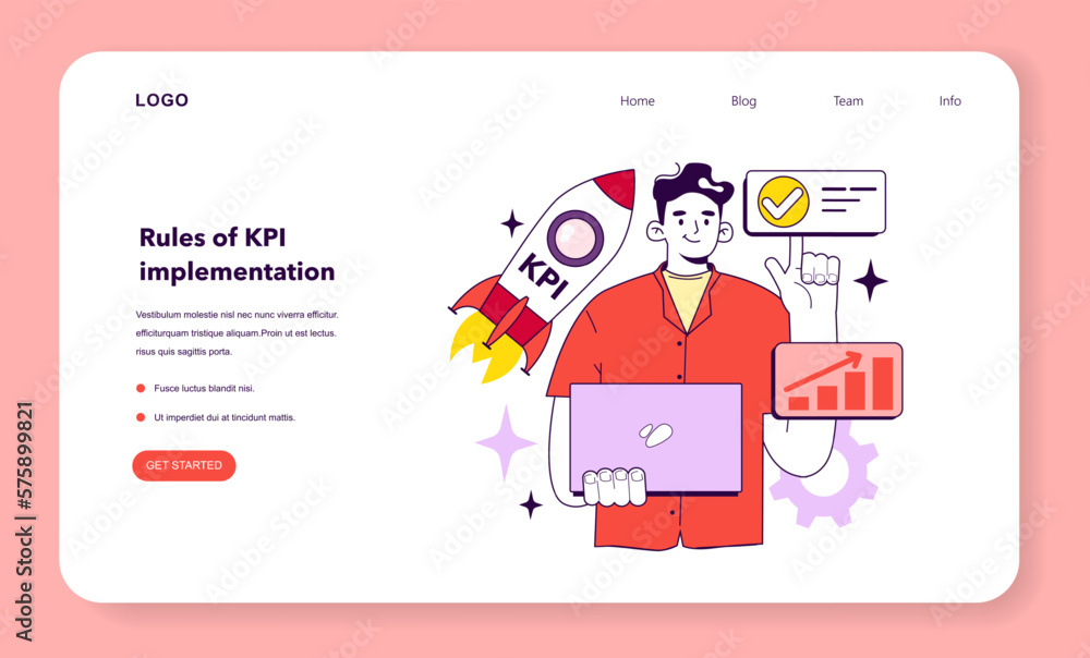 Poster leading key performance indicators implementation rules for company