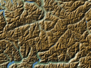 Graubunden, Switzerland. Physical. No legend