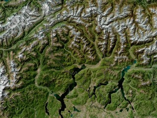 Obraz premium Ticino, Switzerland. High-res satellite. No legend