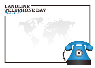 vector graphic of landline telephone day good for national landline telephone day celebration. flat design. flyer design.flat illustration.