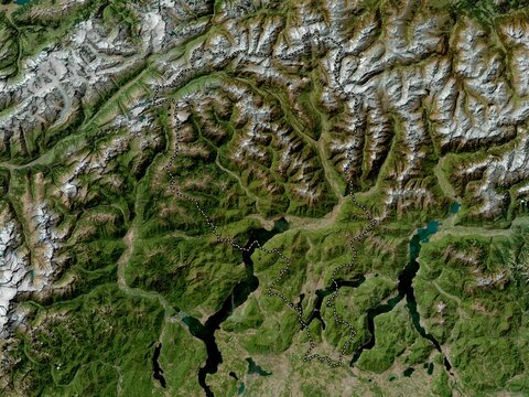 Ticino, Switzerland. High-res satellite. No legend