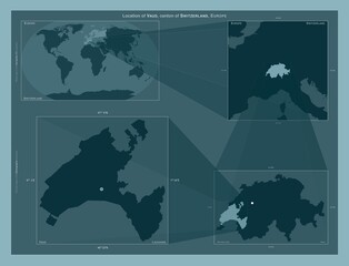 Vaud, Switzerland. Described location diagram