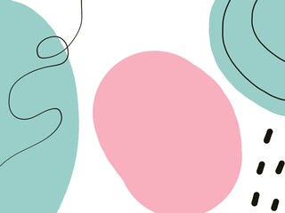 Minimalist illustration with abstract design. Background and copy space. Decorative banner.