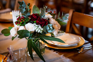 tableware and table decorations at celebrations