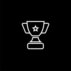 Awards, trophy cups, icon isolated on black background. 