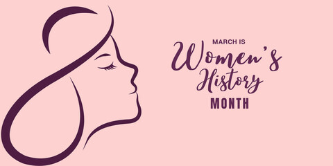 Women's History Month. March. Illustration.