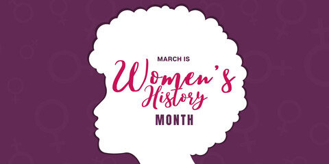 Women's History Month. March. Illustration.
