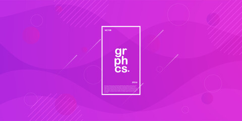 New abstract purple with wavy lines gradient background. simple and cool design for display product ad website template wallpaper poster. Eps10 vector