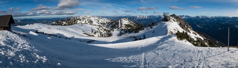 Naklejka premium Panoramic view from the skiresort Hochkar in Loweraustria