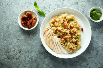 Turkey fillet with couscous and tomatoes	