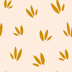 cute abstract minimalist seamless vector pattern background illustration with hand drawn grass
