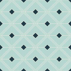 Abstract Art Deco Squares Lines Geometric Psychedelic Hypnotic Seamless Pattern Vector Design Trendy Fashion Colors Perfect for Interior Design Wall Paper or Fabric Print