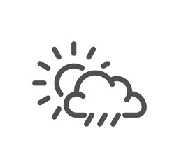 Weather related icon outline and linear symbol.	
