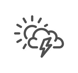 Weather related icon outline and linear symbol.	
