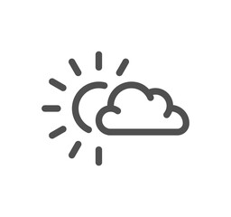 Weather related icon outline and linear symbol.	
