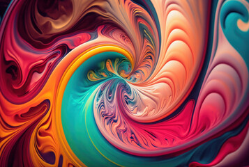 Marble swirl colorful background handmade abstract flowing texture experimental art. Generative ai.