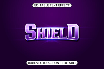 Shield Text effect, editable shiny text style