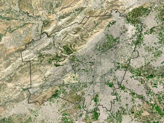 Damascus, Syria. High-res satellite. No legend