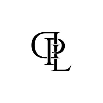 dpl initial letter monogram logo design