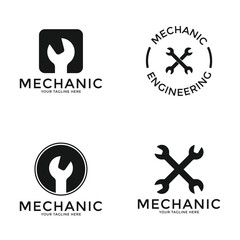Set of spanner logo vector symbol illustration design. spanner logo concept