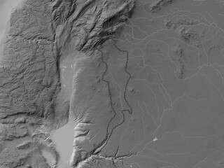 Quneitra, Syria. Grayscale. No legend