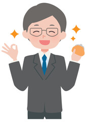 ミドル男性ポーズ　スーツ