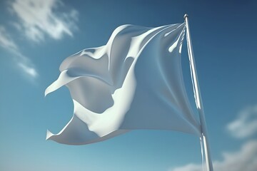 white flag created using AI Generative Technology