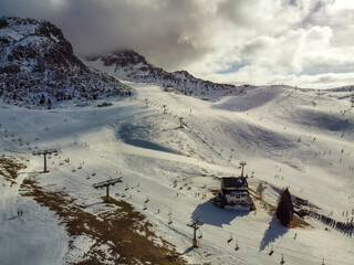 aerial view of the Piani di Bobbio ski area