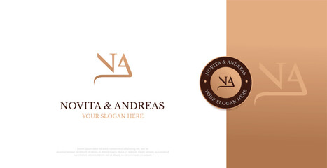 Initial NA Logo Design Vector 