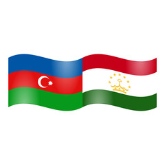 National flag of Azerbaijan and Tajikistan