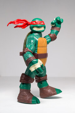 kent, uk 01.01.2023 leonardo Teenage Mutant Ninja Turtles Playmates Toy 10" Action Figure from 2012 Viacom nickelodeon fictional fantasy turtle toys. karate martial arts figures.