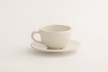 Empty cofee cup on the white background.