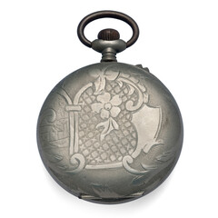 engraving back of an old pocket watch