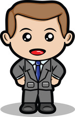 little businessman illustration vector illustration
