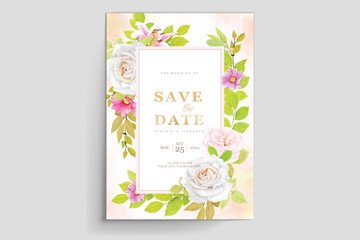 floral ornament wedding card 