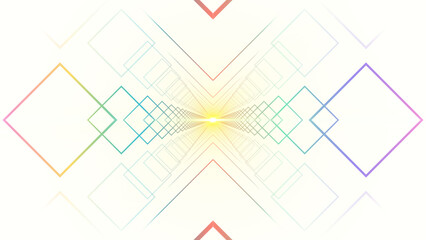 Geometric Shapes with Light Beam. PNG format with alpha channel.
