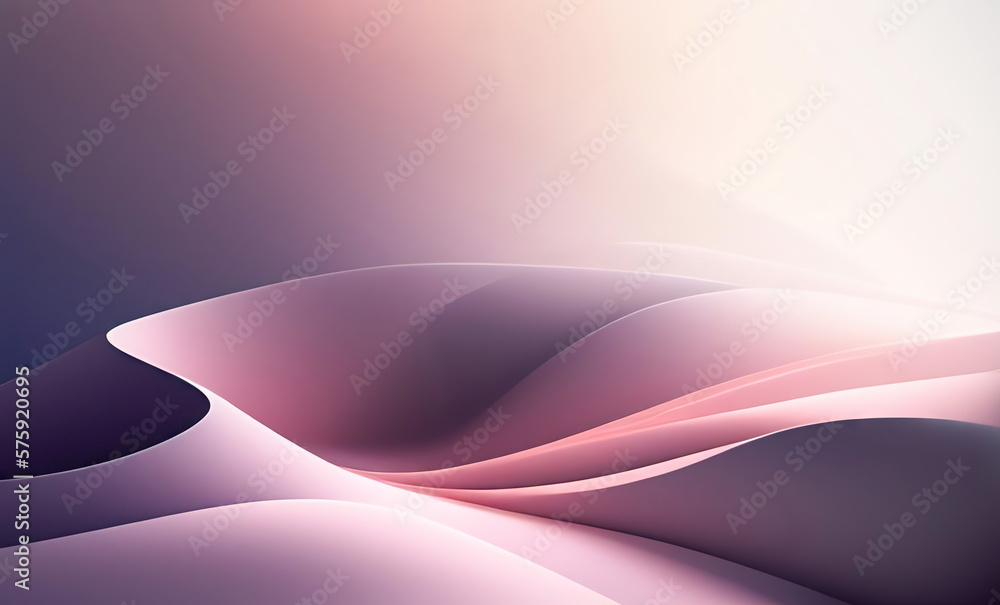 Fototapete beautiful abstract colorful minimalistic geometric background for design with smooth waves and color