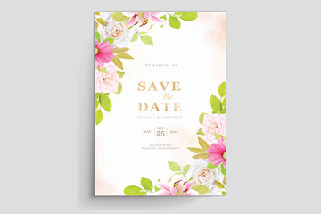 floral ornament wedding card 