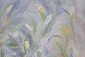 Background with neutral gentle flowers.